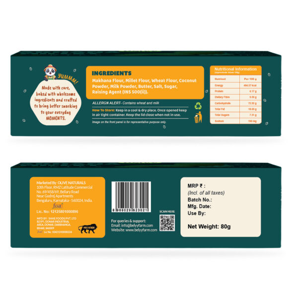 Belyy FARM Makhana & Millet Cookies (80g)